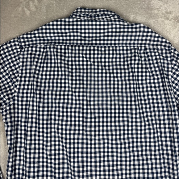 Bonobos Men’s Slim Fit Navy Blue White Gingham Plaid Button Front Shirt Large - Picture 13 of 15